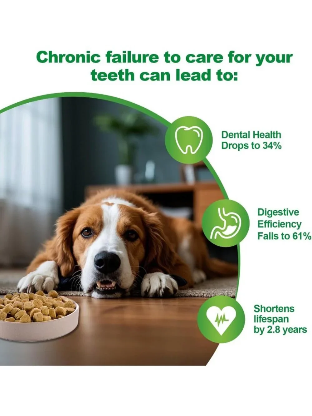 Natural Dog & Cat Dental Powder | Plaque Remover for Fresh Breath & Oral Care